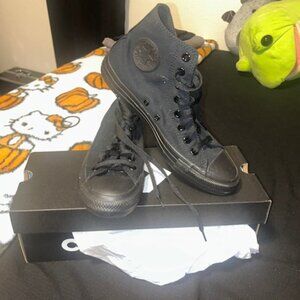 Black Monochrome All Star Canvas Converse High-Top